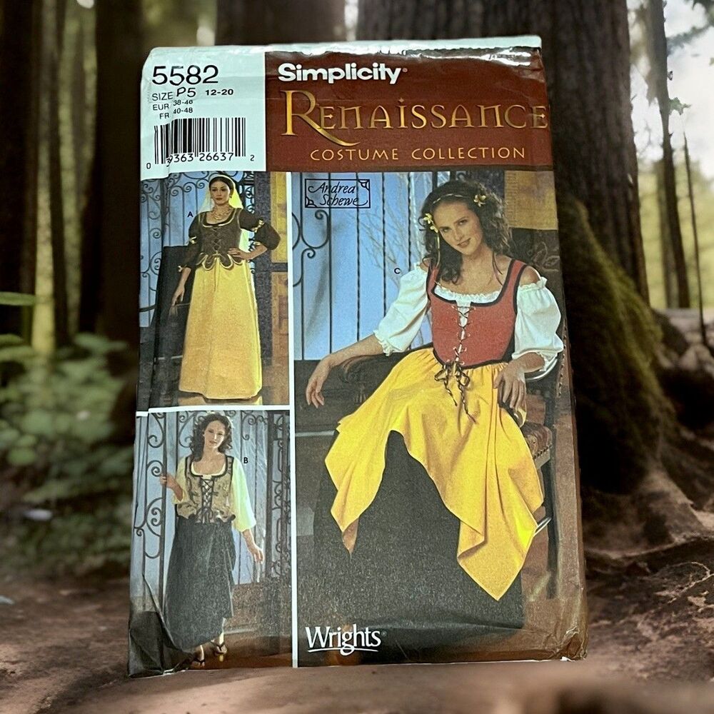 Simplicity Renaissance Costume Collection Vintage Pattern 5582 Sizes 12-20